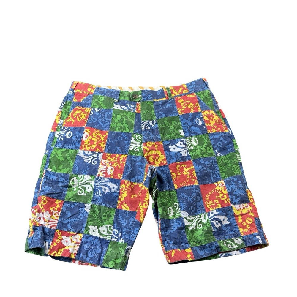 Loudmouth Golf Colorblock Floral Mens Cotton Blend Golf Short Size 38
